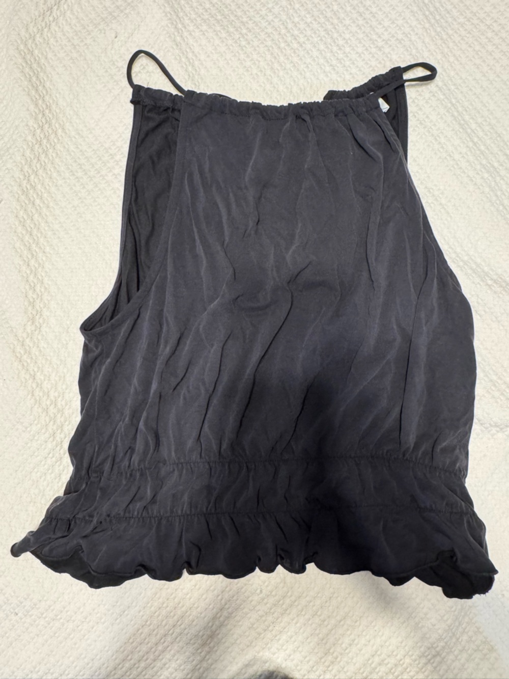 Francesca's Collections Black Sleeveless Summer Halter Tank